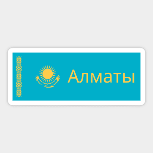 Almaty City in Kazakhstan Flag Sticker